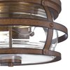 Westinghouse Fixture Ceiling Outdoor Flush-Mount 60W 2-Light Weatherby 14In Brnwd Clear Glass 6112600